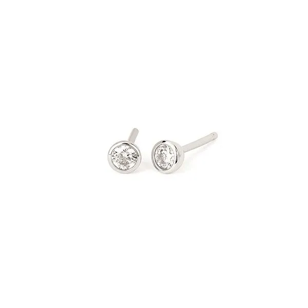 Sterling Silver White Sapphire Earrings Rasmussen Diamonds Mount Pleasant, WI