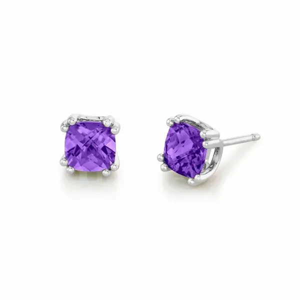 White Gold Amethyst Earrings Rasmussen Diamonds Mount Pleasant, WI