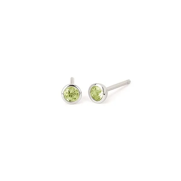 Sterling Silver Peridot Earrings Rasmussen Diamonds Mount Pleasant, WI