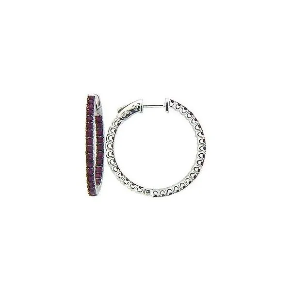 White Gold Ruby Earrings Rasmussen Diamonds Mount Pleasant, WI