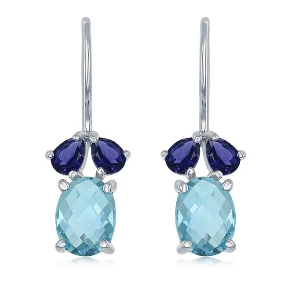 Sterling Silver Iolite and Blue Topaz Earrings Rasmussen Diamonds Mount Pleasant, WI