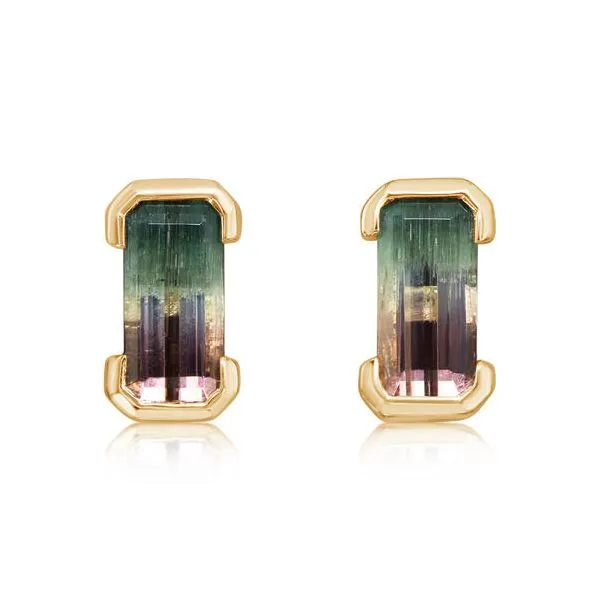 Bi-Colored Tourmaline Earrings Rasmussen Diamonds Mount Pleasant, WI