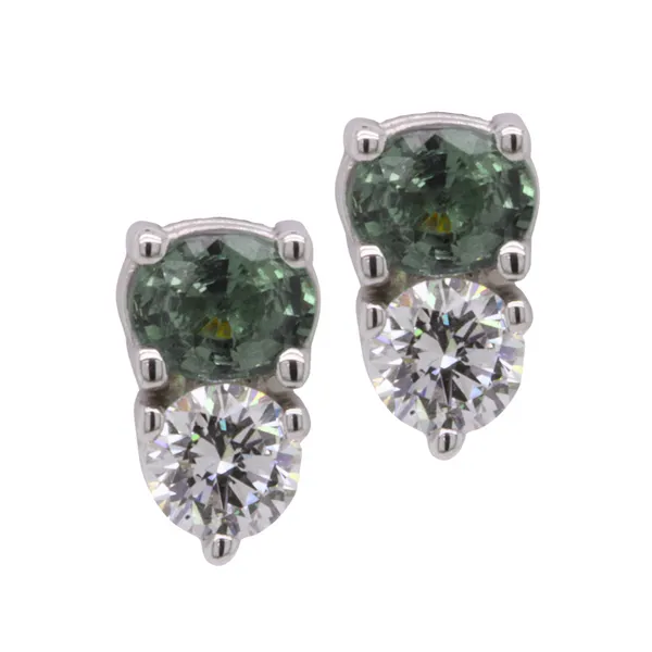 Alexandrite and Diamond Earrings Rasmussen Diamonds Mount Pleasant, WI