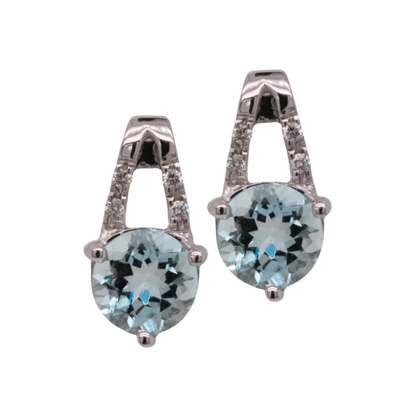Aquamarine and Diamond Earrings Rasmussen Diamonds Mount Pleasant, WI