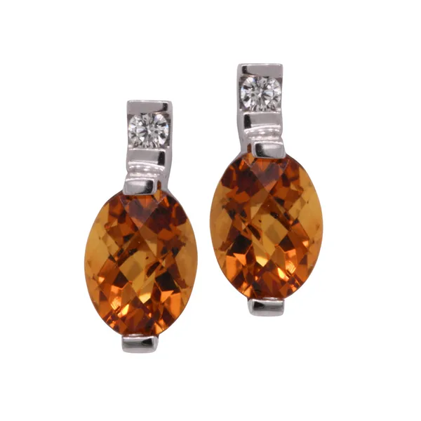 Citrine and Diamond Earrings Rasmussen Diamonds Mount Pleasant, WI