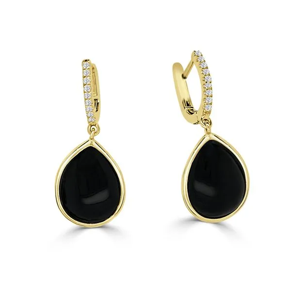 Black Onyx and Diamond Earrings similar item image