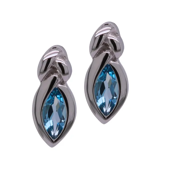 Blue Topaz Stud Earrings Rasmussen Diamonds Mount Pleasant, WI