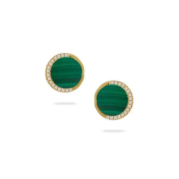 Doves Malachite and Diamond Earrings Rasmussen Diamonds Mount Pleasant, WI
