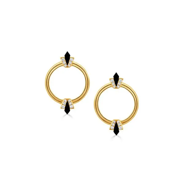 Doves Art Deco Black Onyx Earrings Rasmussen Diamonds Mount Pleasant, WI