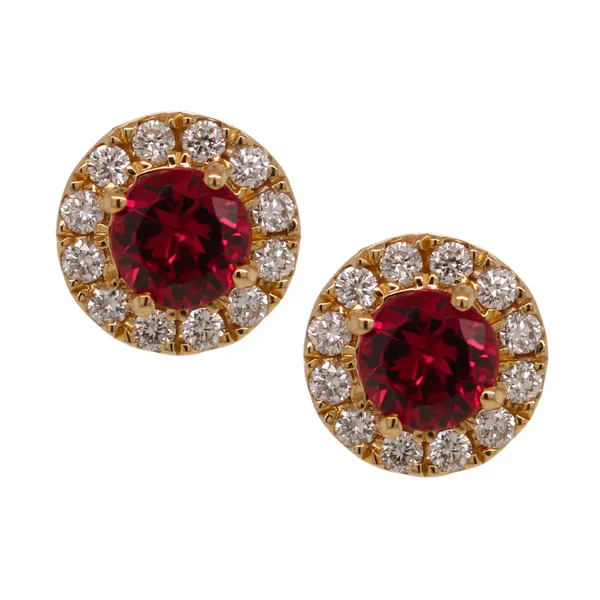 Ruby And Diamond Earrings Rasmussen Diamonds Mount Pleasant, WI