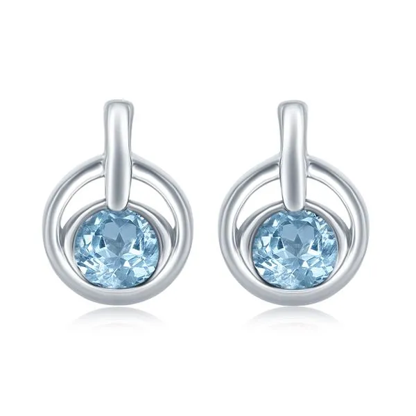 Blue Topaz Earrings Rasmussen Diamonds Mount Pleasant, WI
