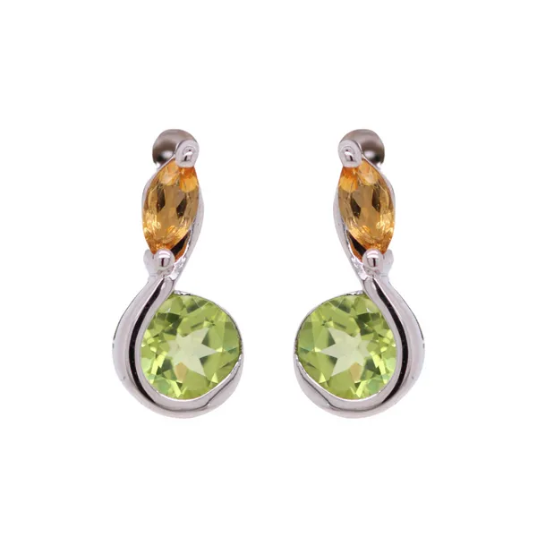 Peridot And Citrine Earrings Rasmussen Diamonds Mount Pleasant, WI