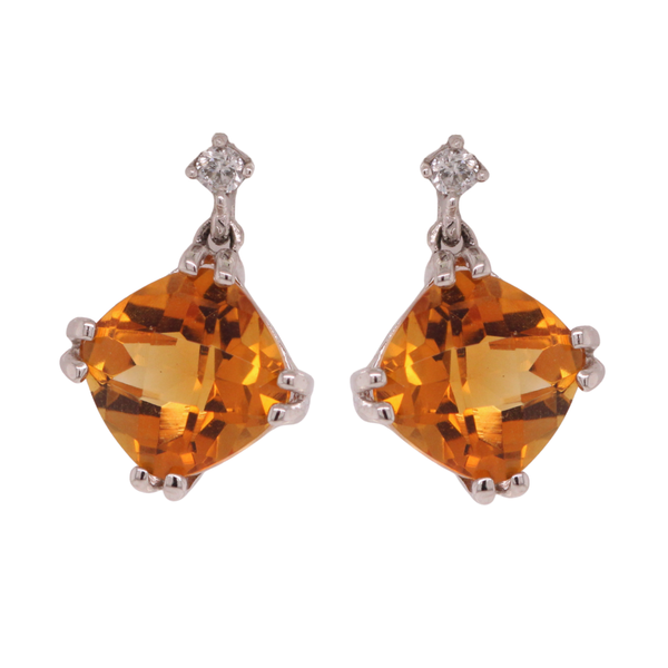 Citrine And Diamond Earrings Rasmussen Diamonds Mount Pleasant, WI