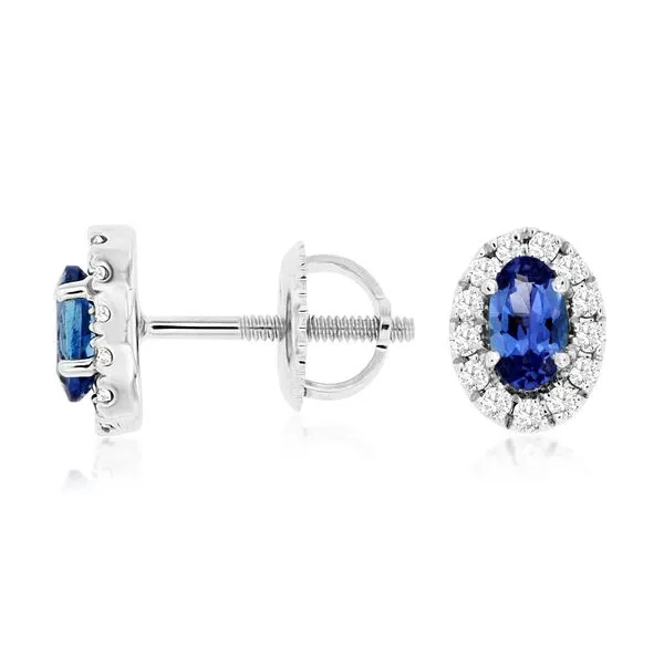 Tanzanite And Diamond Earrings Rasmussen Diamonds Mount Pleasant, WI