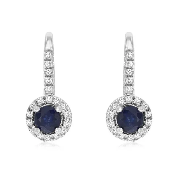 Sapphire And Diamond Drop Earrings Rasmussen Diamonds Mount Pleasant, WI