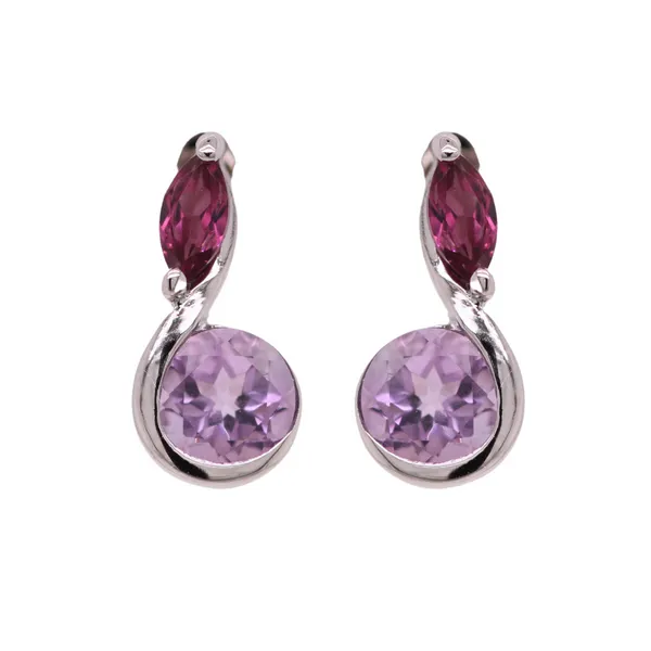 Amethyst And Rhodolite Garnet Earrings Rasmussen Diamonds Mount Pleasant, WI