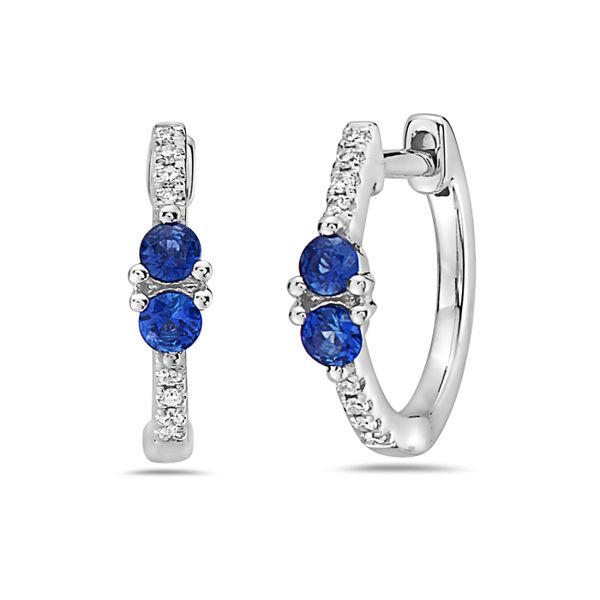 White Gold Sapphire Diamond Earrings Rasmussen Diamonds Mount Pleasant, WI