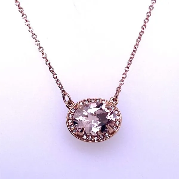 Rose Gold and Diamond necklace  Rasmussen Diamonds Mount Pleasant, WI