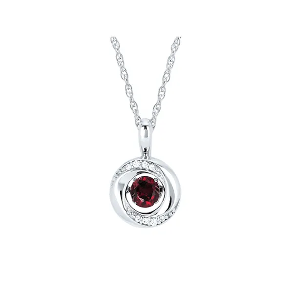 Sterling Silver Garnet Pendant Rasmussen Diamonds Mount Pleasant, WI