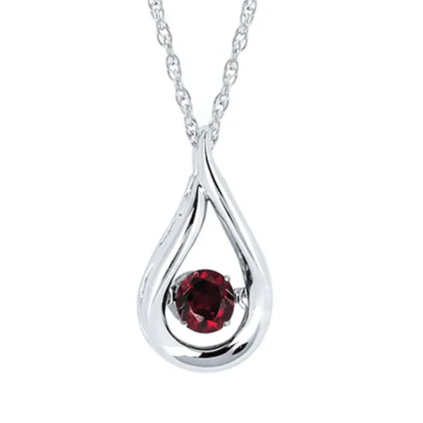 Sterling Silver Garnet Pendant Rasmussen Diamonds Mount Pleasant, WI