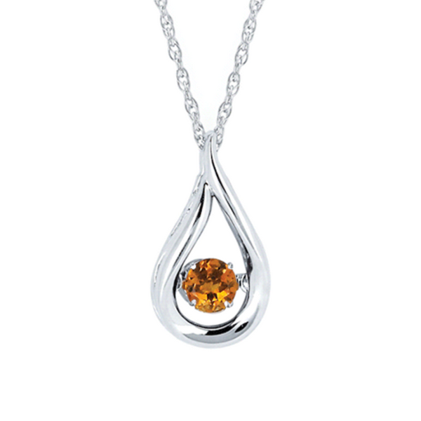 Sterling Silver Citrine Pendant Rasmussen Diamonds Mount Pleasant, WI