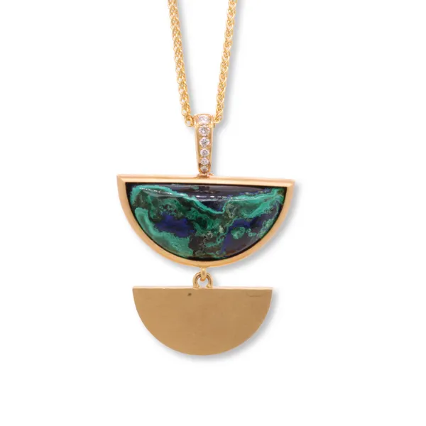 Doves Malachite and Diamond Pendant Rasmussen Diamonds Mount Pleasant, WI