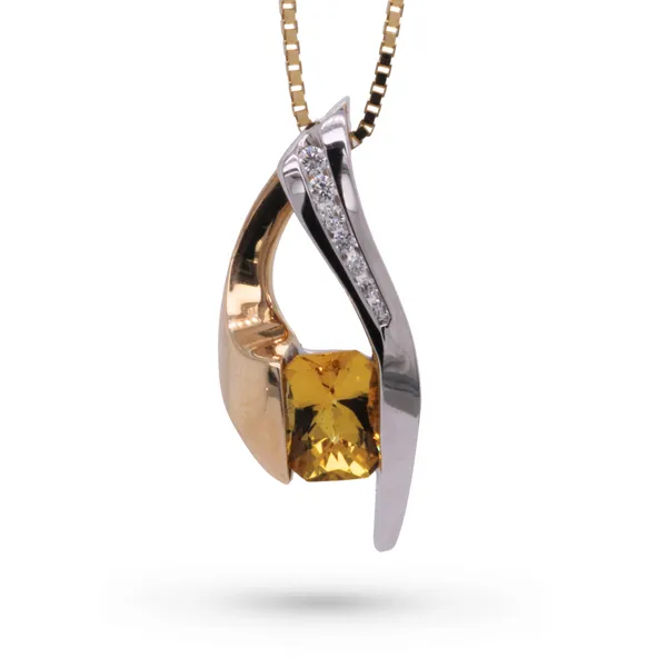 Golden Beryl And Diamond Pendant Rasmussen Diamonds Mount Pleasant, WI