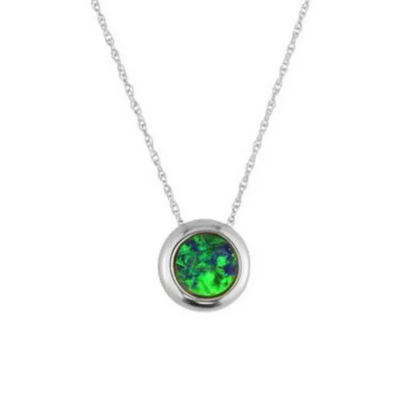 Australian Opal Doublet Pendant Rasmussen Diamonds Mount Pleasant, WI