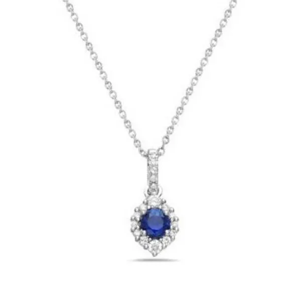 Sapphire And Diamond Pendant Rasmussen Diamonds Mount Pleasant, WI