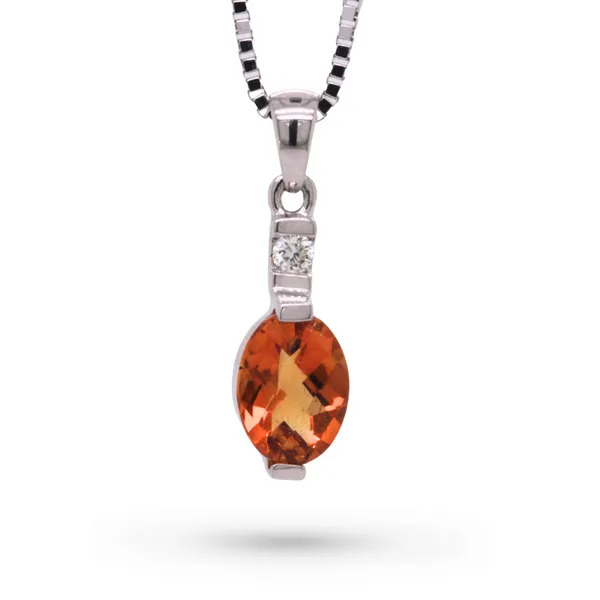 Citrine And Diamond Pendant Rasmussen Diamonds Mount Pleasant, WI