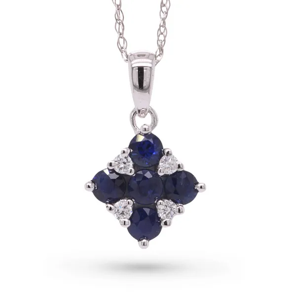 Blue Sapphire and Diamond Pendant Rasmussen Diamonds Mount Pleasant, WI