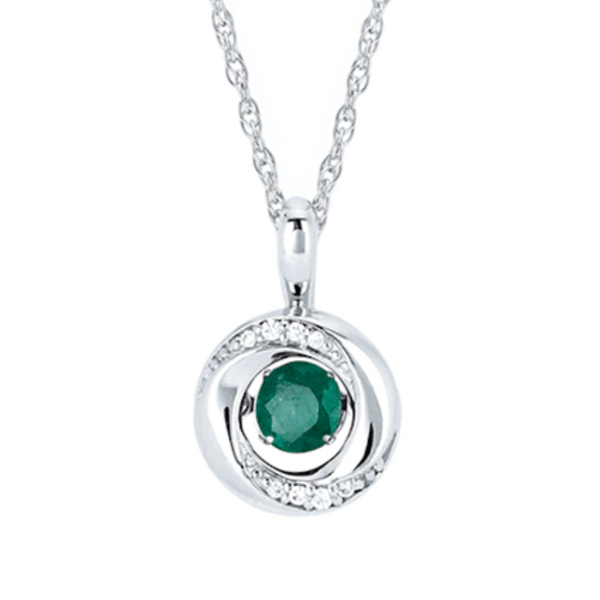 Sterling Silver Emerald Pendant Rasmussen Diamonds Mount Pleasant, WI