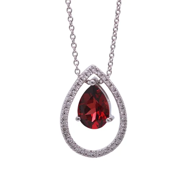 Garnet and Diamond Pendant Rasmussen Diamonds Mount Pleasant, WI