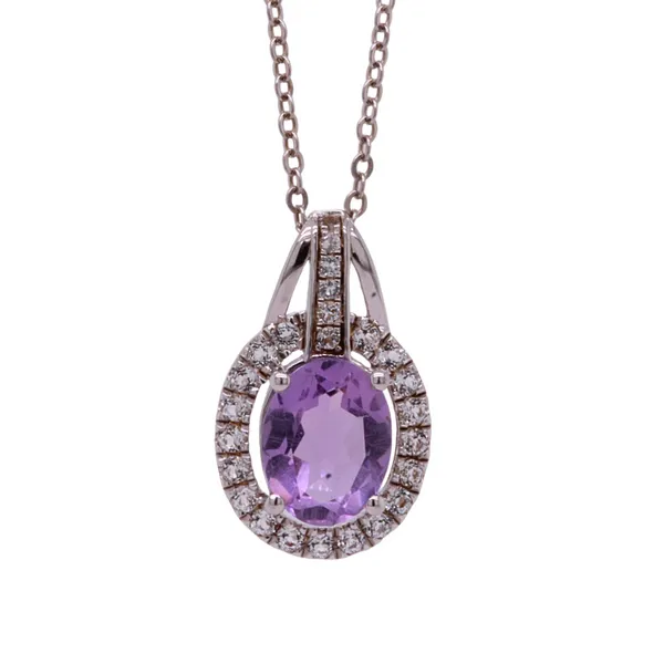 Amethyst and White Topaz Pendant Rasmussen Diamonds Mount Pleasant, WI