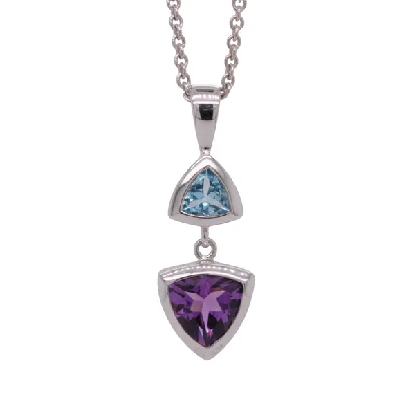Blue Topaz And Amethyst Pendant Rasmussen Diamonds Mount Pleasant, WI