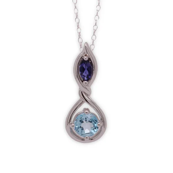 Blue Topaz and Iolite Pendant Rasmussen Diamonds Mount Pleasant, WI