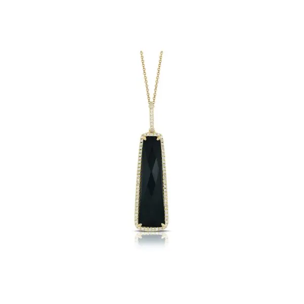 Doves Black Onyx and Diamond Pendant Rasmussen Diamonds Mount Pleasant, WI