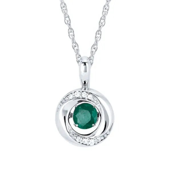 Emerald and Diamond Pendant Rasmussen Diamonds Mount Pleasant, WI