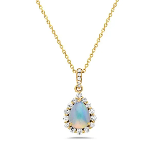 Opal And Diamond Pendant