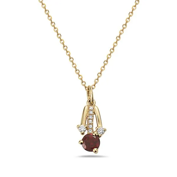 Garnet And Diamond Pendant Rasmussen Diamonds Mount Pleasant, WI