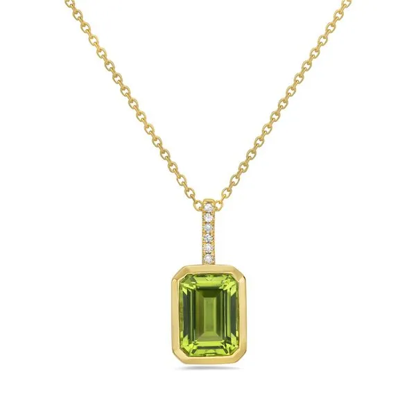 Peridot and Diamond Pendant Rasmussen Diamonds Mount Pleasant, WI