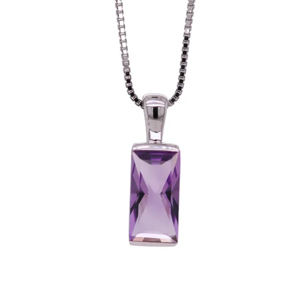 Amethyst Rectanglular Pendant Rasmussen Diamonds Mount Pleasant, WI