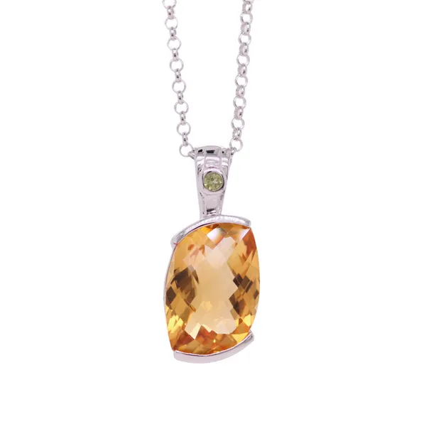 Citrine And Peridot Pendant