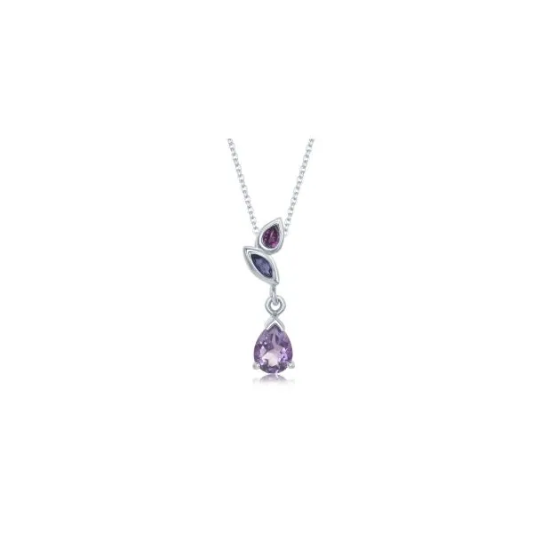 Amethyst And Rhodolite / Iolite Pendant Rasmussen Diamonds Mount Pleasant, WI
