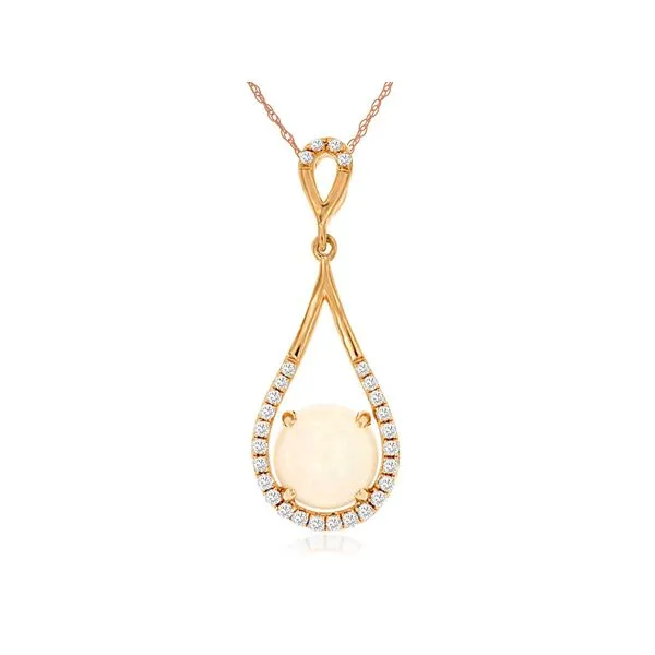 Opal And Diamond Pendant Rasmussen Diamonds Mount Pleasant, WI
