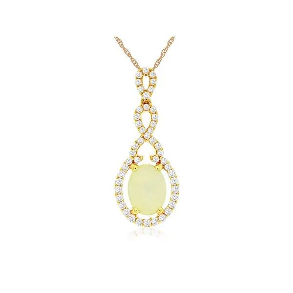 Opal And Diamond Pendant Rasmussen Diamonds Mount Pleasant, WI