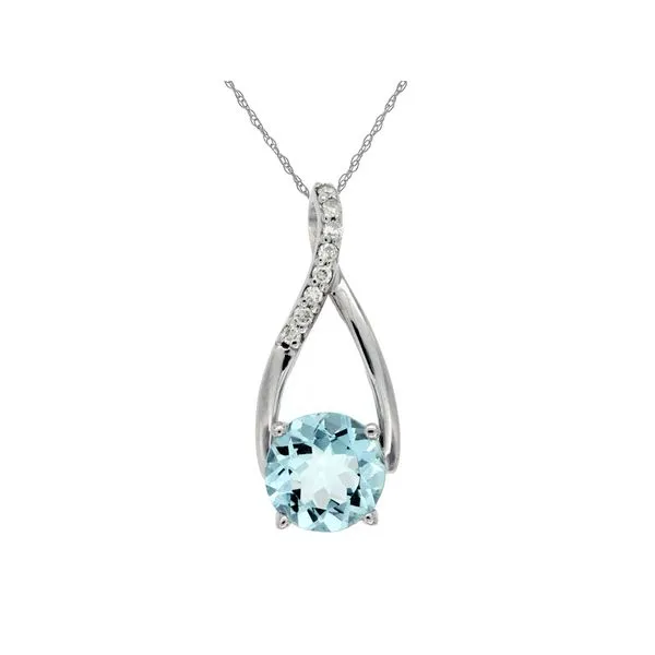 Aquamarine And Diamond Pendant Rasmussen Diamonds Mount Pleasant, WI