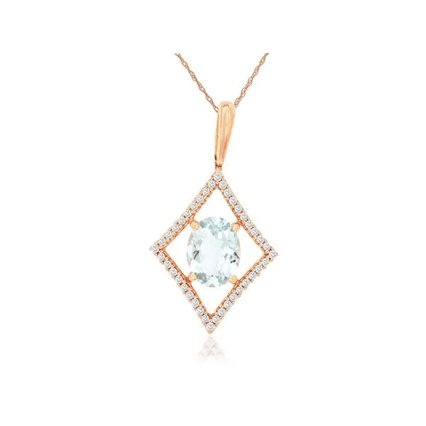 Aquamarine And Diamond Pendant Rasmussen Diamonds Mount Pleasant, WI