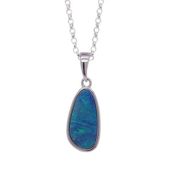 Oval Shaped Australian Opal Pendant