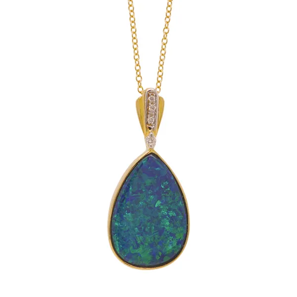 Opal And Diamond Pendant